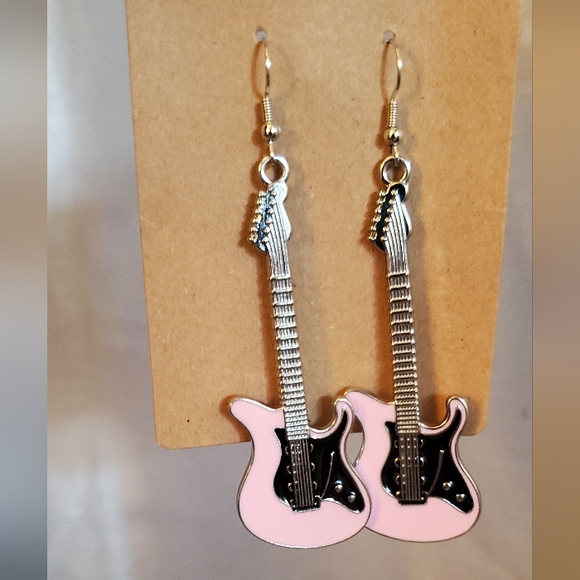 Jewelry - Pink Guitar Earrings